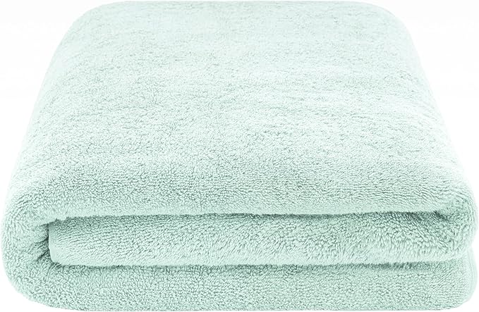 Cotton Paradise 100% Cotton Turkish Towel Set, Soft Absorbent Quick Dry, 40x80 Oversized Bath Sheet Towel, Mint Green
