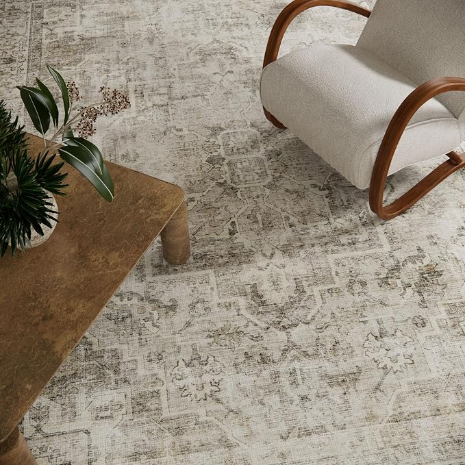 Washable Area Rugs for Living Room: 10x14 Bedroom Area Rugs Boho Vintage Rugs Stain Resistant Non Slip Low Pile Soft Lightweight Carpet for Kitchen Dining Room Farmhouse Nursery Kids Room Home Office