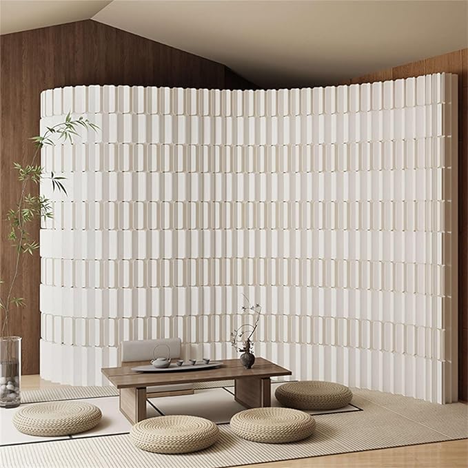 Portable Room Dividers Panel and Folding Privacy Screens, Versatile Paper Partition Wall Divider for Room Separation, Adjustable Space Separator for Home Dorm Office Studio Exhibition Store