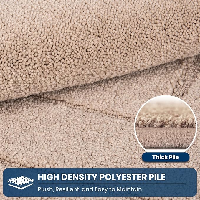 PURRUGS Machine Washable Kitchen Runner Rug 24" x 70", Non-Slip/Skid Hallway Runner Rug, Super Absorbent Soft Area Rug for Kitchen, Hallway & Laundry, Rolled Packaging, Beige
