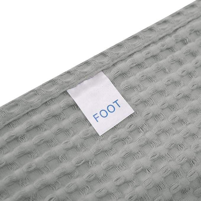 100% Egyptian Cotton Waffle Weave Blanket Queen Size for Bed, 320 GSM - Breathable and Soft for Spring Summer, Lightweight All Season Bed Blanket for Couch, Sofa (90x90 Inches, Light Grey)