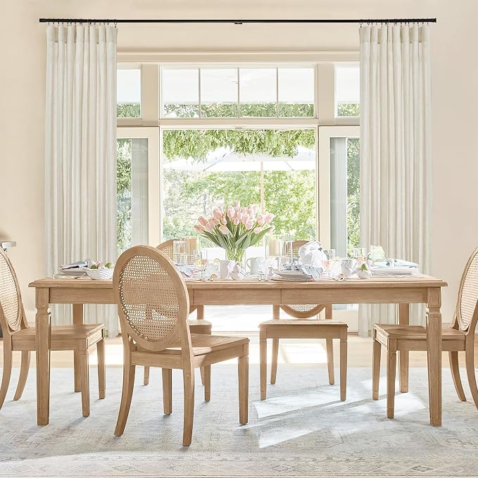 RYB HOME Linen Blend Curtains 63 inch Length - Semi Sheer Curtains & Drapes Light Filtering for Bedroom Bathroom, 52" W x 63" L, 2 Panels