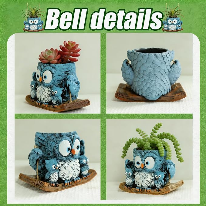 Owl Design Hanging Planter for Indoor Plants, Cute Hanging Plant Holder, Decorative Hanging Planter for Home, Office, Garden Decor