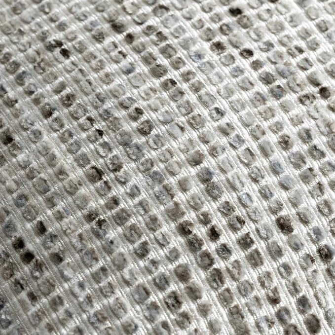 Pack of 2 Neutral Euro Sham Covers 24x24 Boho Textured Dots Stripe Chenille Large Square Decorative Throw Pillow Cases Accents for Bredroom Living Room Couch Bed Farmhouse Home Decor, Grey