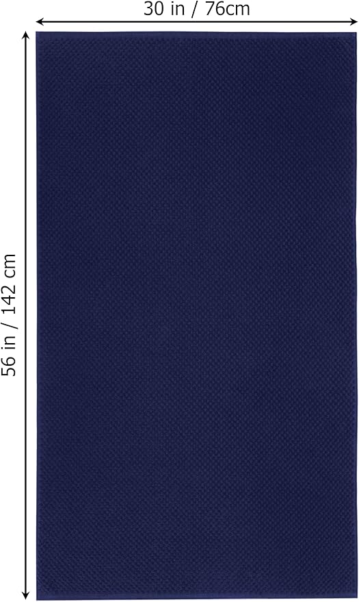 COTTON CRAFT Waffle Bath Towel - Set of 4 Luxurious Euro Spa Waffle Weave Towels - 100% Ringspun Cotton - Super Absorbent Quick Dry Bath Shower Towels - Oversized 30 inches x 56 inches - Navy