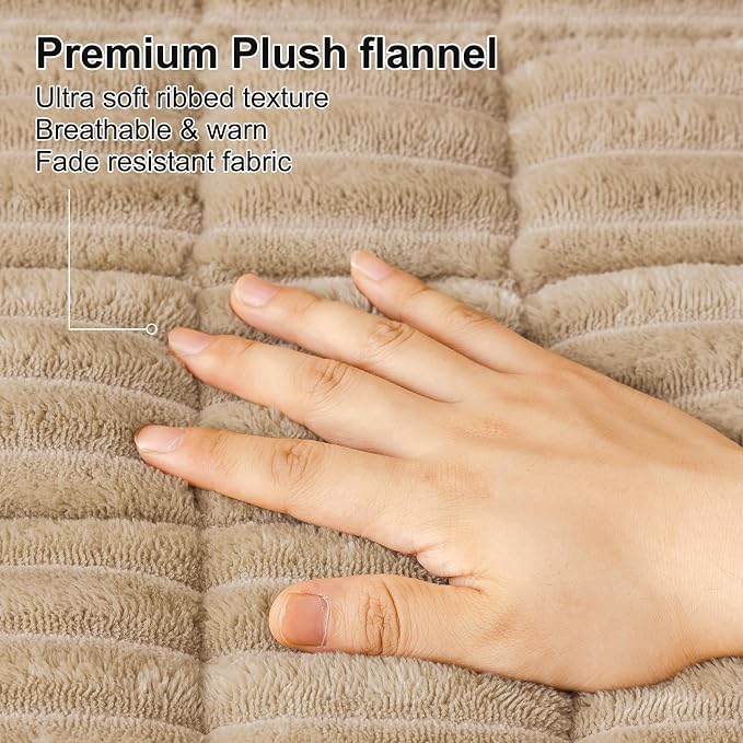 Smiry Couch Cover for Dogs, Non Slip Washable Sofa Protector for Pets, Soft Furniture Cover for Pet, Stylish Sofa Covers, Cozy Protect Against Fur, Dirt & Everyday Messes (Khaki, 35.4" x 95")