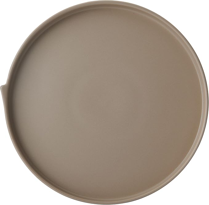 Pfaltzgraff Contemporary Edge 12 Piece Stoneware Dinnerware Set, Service for 4, Plate and Bowls with High Rims for Everyday use, Taupe