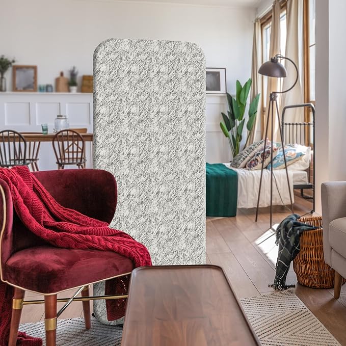 DECOLAB Standing Room Divider Panel, Portable Room Partition Separator Wall for Home, Workspace, Classroom, Studio Apartment, Scratch Resistance, 29"x65", Marble