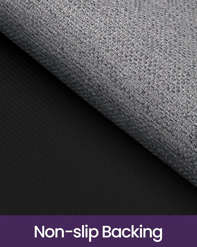 DEXI Hallway Runner Rug 2'4"x10', Non Slip Rubber Backed Runners Carpet, Ultra Thin Entryway Rugs Indoor for Kitchen Hallway Entrance Bedroom, Grey