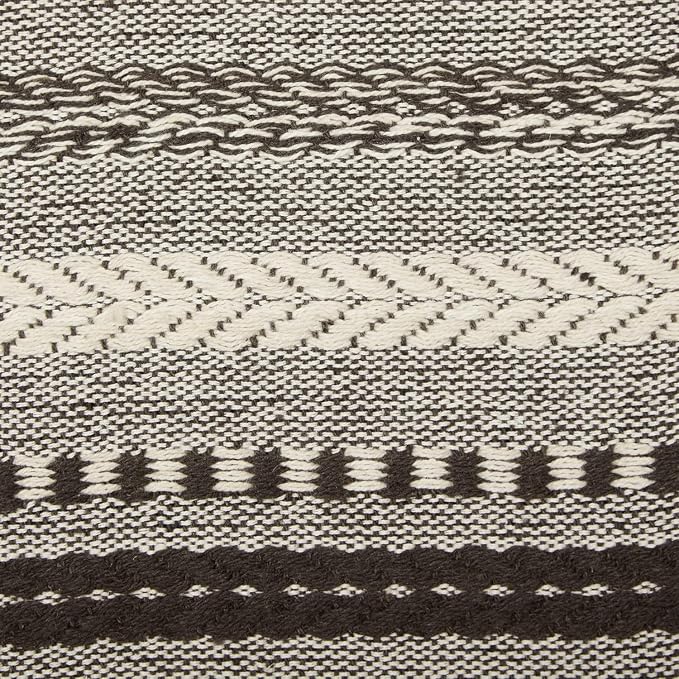 The Home Talk Jute Cotton Hand Woven Table Runner/Placemats (Farmhouse, BBrown, 13" x 72")