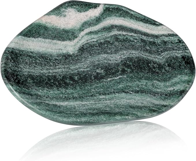 BCS Marble Jewelry Tray Trinket Dish, Decorative Cloud Vanity Key Tray for Women, Perfume Ring Holder Dish for Ring Earring, Cute Jewelry Plate Bowl Aesthetic Room Decor（Green）