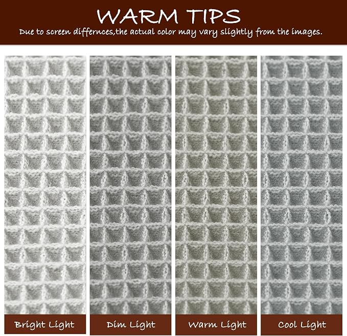 DWCN Waffle Bathroom Mat Set, Super Absorbent Non Slip Bath Rug Set for Bathroom Floor, Shower Mats 2 Pcs for Tub, Washable Kitchen Rugs for Farmhouse Boho Home Decor, 24 x 16 Inch, Grey
