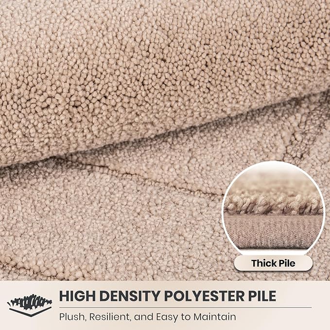 PURRUGS Dirt Trapping Door Mat 24" x 35.5", Non-Slip/Skid Machine Washable Entryway Rug, Dog Doormat, Super Absorbent Welcome Mat for Muddy Wet Shoes and Paws, Beige