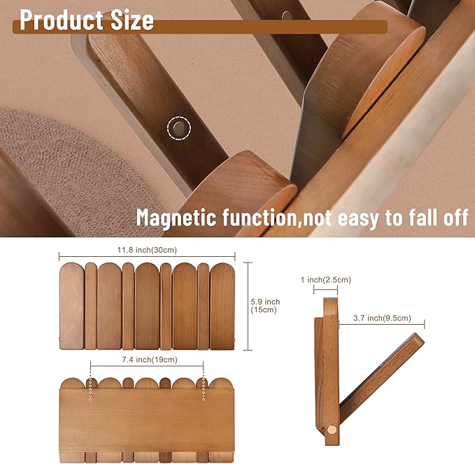 Wooden Coat Rack for Wall: Modern Piano 4 Hooks Wall Mounted Heavy Duty for Small Spaces Entryway Hallway Bathroom for Hanging Jacket Towel Backpack