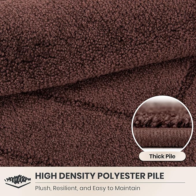 PURRUGS Dirt Trapping Door Mat 24" x 59", Non-Slip/Skid Machine Washable Entryway Rug, Dog Doormat, Super Absorbent Welcome Mat for Muddy Wet Shoes and Paws, Brown