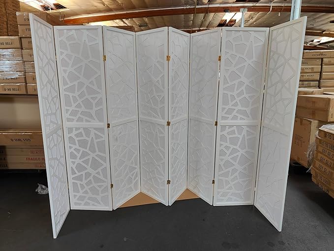 Mosaic Breeze Room Divider, 3-8 Panel (White, 8 Panel)