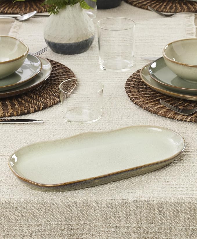 Oneida 897206 Organic Shades 2-Piece Serving Set, Green