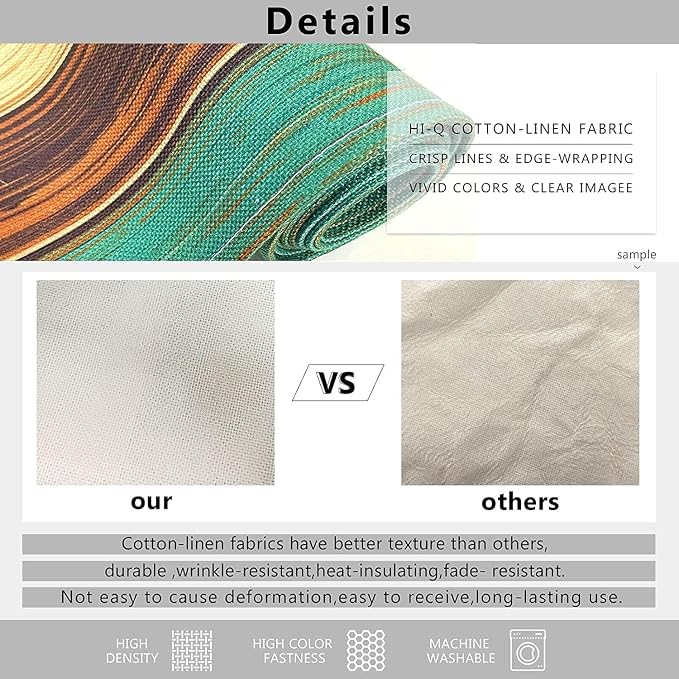 Emvency Grey White Gradient Stripe Table Runner and Placemats Set of 6, Modern Geometric Painting Art Dining Decor for Daily Use(1 Table Runner 72 inches Long and 6 Placemats)