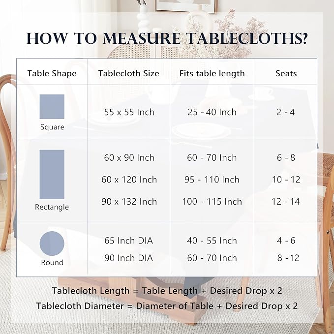 100% Pure French Linen Tablecloths 55x55inch Durable Stonewashed Square Table Clothes for Dining Kitchen and Parties (SQ-Navy, Square - 55 x 55 Inch)