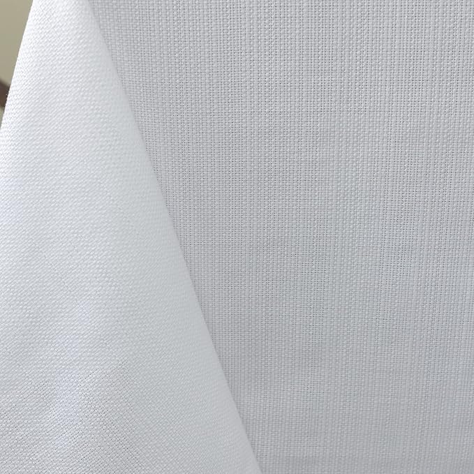 Benson Mills Cameron Textured Fabric Table Cloth, for Everyday Home Dining, Parties, Weddings & Holiday Tablecloths (52" x 70" Rectangular, White)