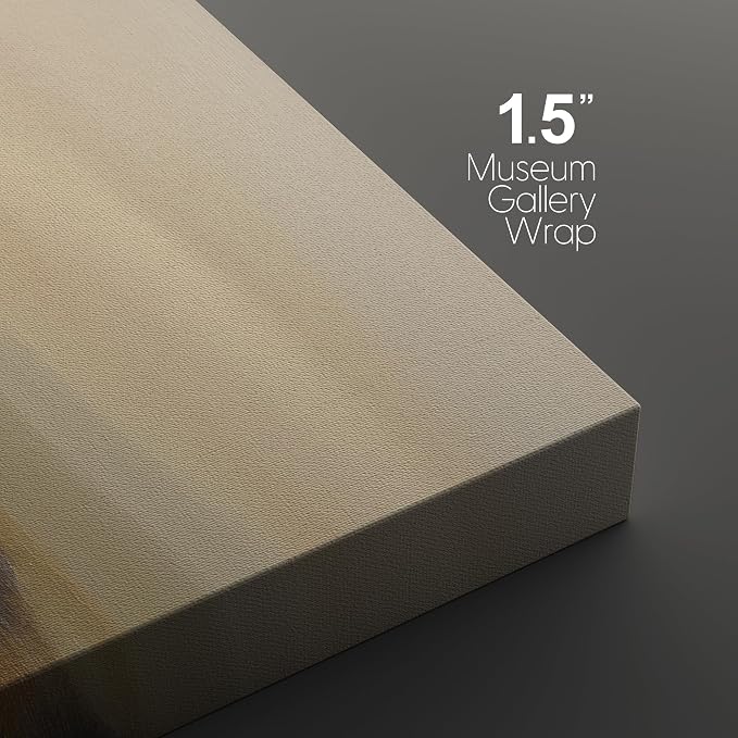 Canvas Print Wall Art Warm Ochre Abstract Landscape Modern Illustrations Modern Art Decorative Minimal Relax/Calm for Living Room, Bedroom, Office - 24"x36" x 2