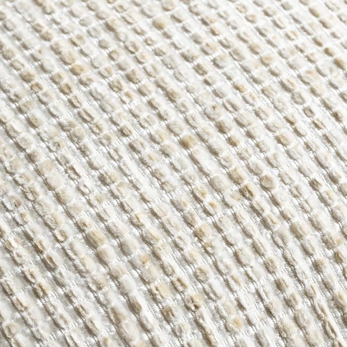 Pack of 1 Neutral Body Pillow Covers 20x54 Boho Textured Dots Stripe Chenille Rectangular Long Decorative Lumbar Pillow Cases Accents for Living Room Couch Bed Farmhouse Home Decor, Cream