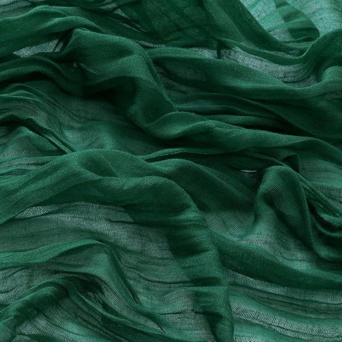 DeZerlor 20 Pack Emerald Green Cheesecloth Napkins Summer Cloth Napkins Set of 20 Dinner Napkins Bulk 21x21 Inches for Wedding Bridal Shower Baby Shower Parties