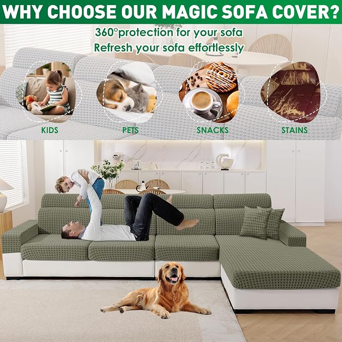 MAXIJIN Pack of 2 Throw Pillow Covers 18x18 Inch, Decorative Soft Couch Pillow Covers Square Accent Cushion Cover Farmhouse Pillow Cases for Sofa Bed Living Room Home Decor, Army Green
