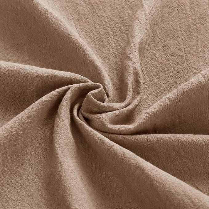 MLMW Nude Brown Cloth Napkins Set of 8 Linen Rustic Spring Cotton Napkins Cloth Bulk Washable Dinner Napkins 16"×16" for Wedding Party Baby Bridal Shower Birthday Table Decor