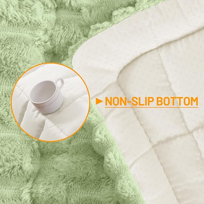 Smiry Couch Covers for Dogs Washable, Non Slip Fuzzy Pet Couch Covers for Sofa, Soft Thick Sofa Slipcovers Furniture Protector Pet Friendly (Sage Green, 27.6" x 47")