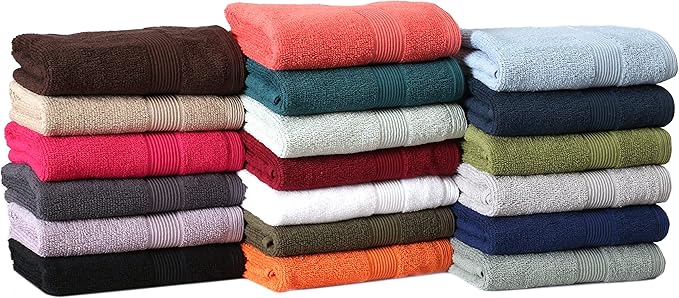 Belizzi Home Ultra Soft 6-Piece Hand Towel Set 16x28-100% Ringspun Cotton - Durable & Highly Absorbent Hand Towels - Ideal for use in Bathroom, Kitchen, Gym, Spa & General Cleaning - Navy Blue