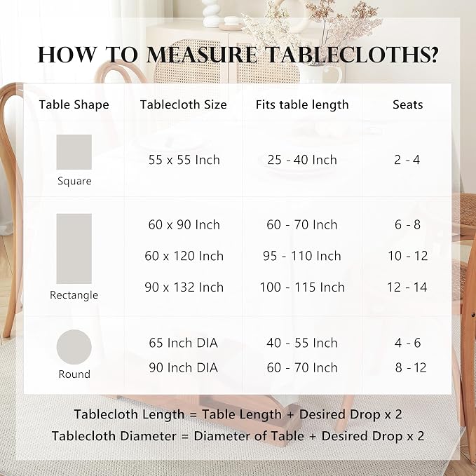 100% Pure Linen Tablecloths 60x90Inches,Rectangle Table Cloth for Dining,Picnic,Weddings and Restaurants,Durable Stonewashed Tablecloths (Re-Natural Linen, Rectangle - 60 x 90 Inch)