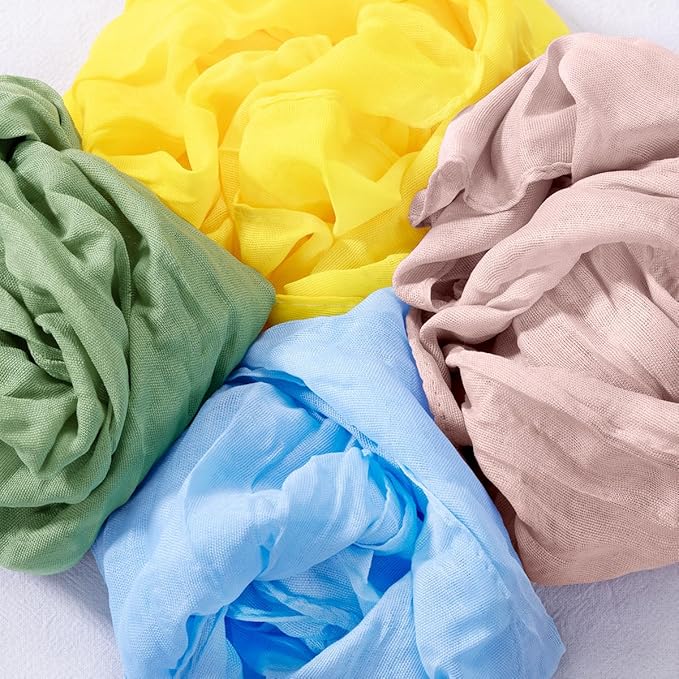 DeZerlor 20 Pack Easter Cheesecloth Napkins Easter Cloth Napkins Set of 20 Boho Cotton Gauze Napkins Bulk 21x21 Inches for Weddings Bridal Baby Shower Birthday Parties Spring Decor
