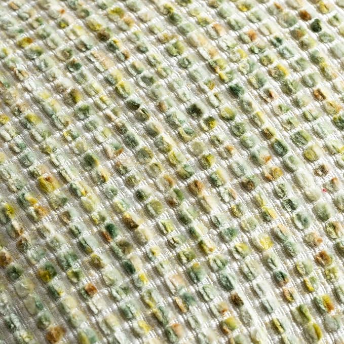 Pack of 2 Neutral Euro Sham Covers 26x26 Boho Textured Dots Stripe Chenille Large Square Decorative Throw Pillow Cases Accents for Bredroom Living Room Couch Bed Farmhouse Home Decor, Lime Green