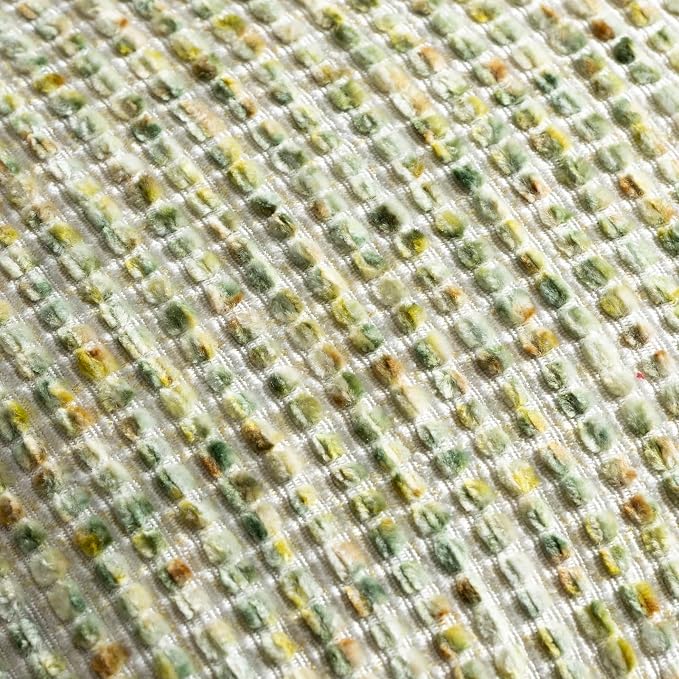 Pack of 2 Neutral Throw Pillow Covers 22x22 Boho Textured Dots Stripe Chenille Large Square Decorative Pillow Cases Accents for Living Room Couch Bed Farmhouse Home Decor, Lime Green