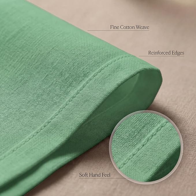 Urban Villa Cloth Napkins 100% Cotton Highly Absorbent Washable Durable Reusable Premium Dinner Napkins Ideal for Gifts for Mothers Day Hotel Farmhouse Parties - Green (20" x 20", Set of 12)