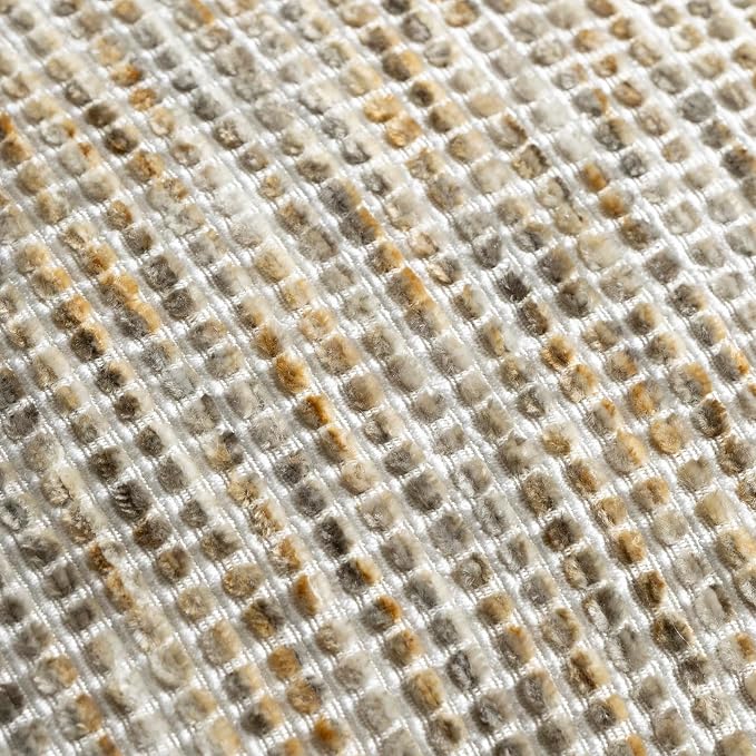 Pack of 1 Neutral Lumbar Pillow Covers 14x36 Boho Textured Dots Stripe Chenille Rectangular Long Decorative Body Pillow Cases Accents for Living Room Couch Bed Farmhouse Home Decor, Brown Grey