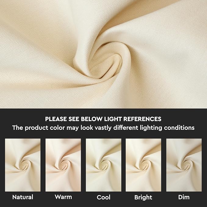 Encasa XO Cocktail Cloth Napkins Set of 12 | Pure Cotton Table Napkin | Size (9"x9") | Natural Solid | Machine Washable