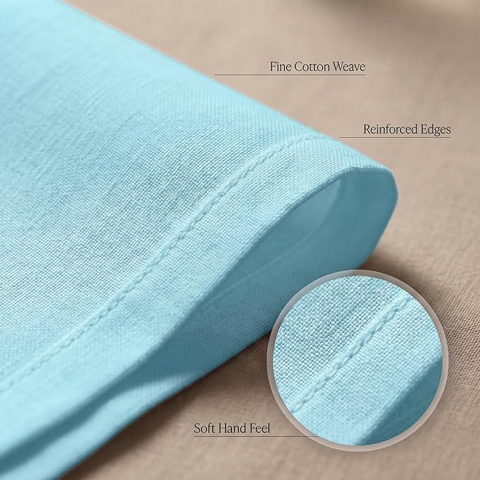 Urban Villa Cloth Napkins 100% Cotton Highly Absorbent Washable Durable Reusable Premium Dinner Napkins Ideal for Gifts for Mothers Day Hotel Farmhouse Parties - Aqua (20" x 20", Set of 12)