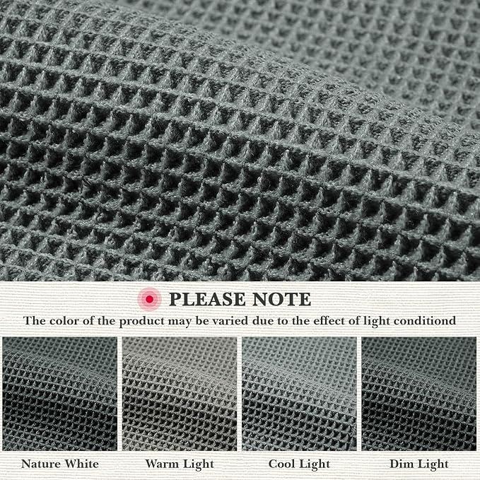 Waffle Bath Mat 24''x72'' Bathroom Runner Rugs Non Slip Bath Rug Runner Washable Bath Rugs Knit Bath Mats, Quick-Drying Floor Mat, Boho Tassel Style Suitable for Bathroom Floor, Dark Grey