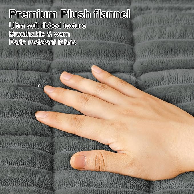 Smiry Couch Cover for Dogs, Non Slip Washable Sofa Protector for Pets, Soft Furniture Cover for Pet, Stylish Sofa Covers, Cozy Protect Against Fur, Dirt & Everyday Messes (Dark Grey, 35.4" x 35.4")