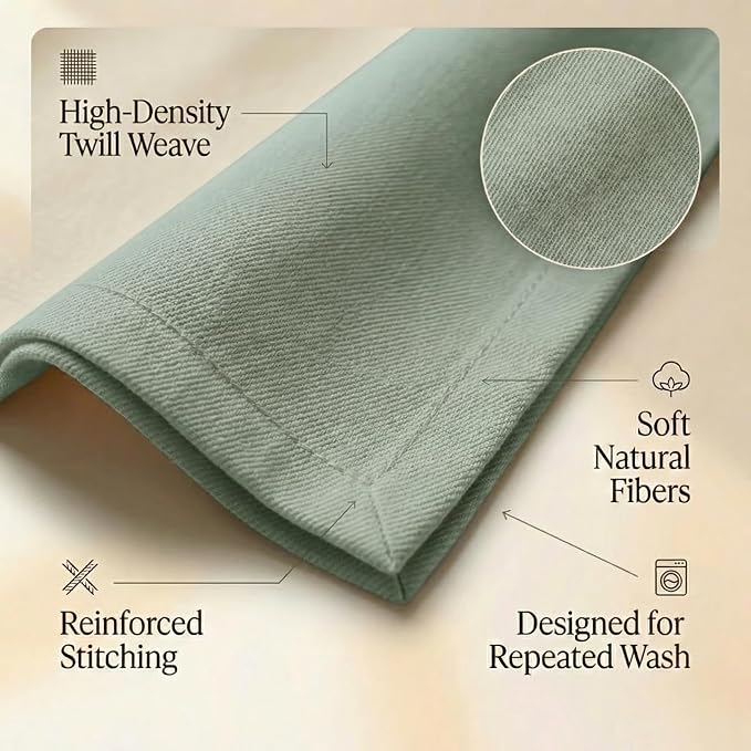 ACCENTHOME Cloth Napkins Set of 6 18x18 inch 100% Cotton Dinner Napkin Washable Hotel Quality Reusable Kitchen & Table Linen for Fall Thanksgiving Family Dinners Weddings & Everyday Use - Teal