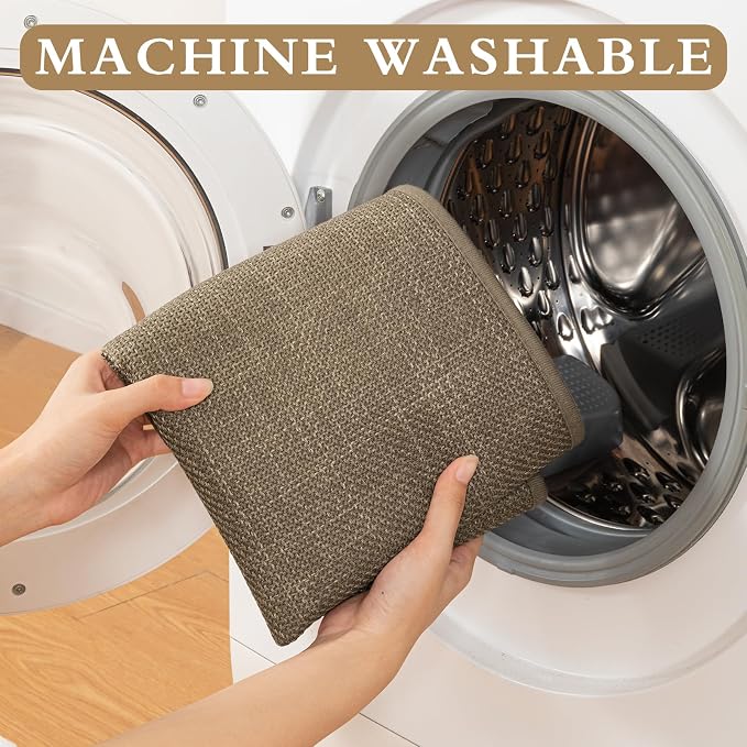 YIHOUSE Bathroom Rug Sets 2 Piece, Bathroom Mat Quick Dry, Thin Bath Rug Set,Absorbent Bath Mat for Bath Room Non Slip Washable for Toilet and Floor 17.5"x24"U+17"x24"