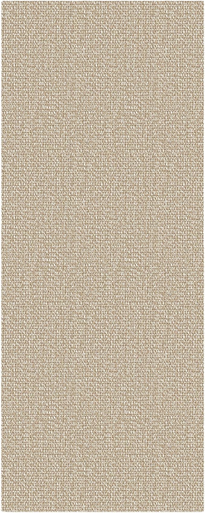 EARTHALL Washable Runner Rug 2x6 Ft Non Slip Runners for Hallways Cotton Rubber Backed Kitchen Runner Braided Indoor Floor Carpet Runners for Entryway, Hallway, Kitchen, Bedroom, Send/Beige