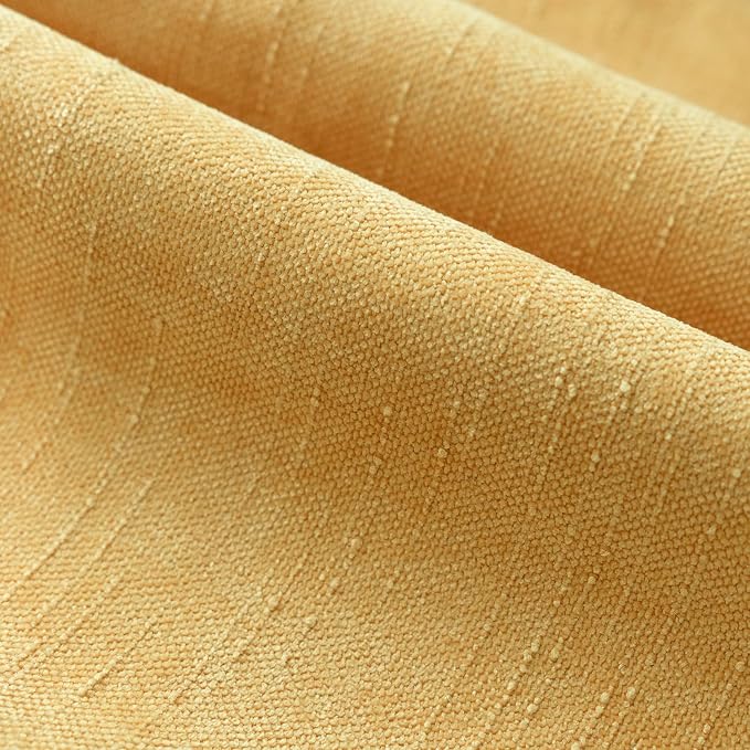 Foindtower Pack of 2 Cozy Textured Chenille Throw Decorative Pillow Covers Square Accent Solid Cushion Cover Neutral Farmhouse Pillow Case for Couch Sofa Bedroom Living Room 24x24 Inch,Light Yellow