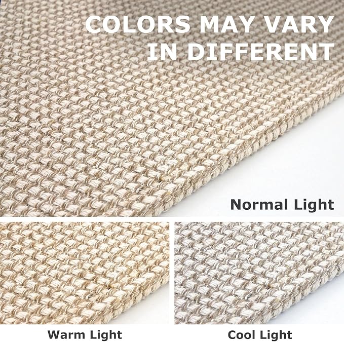 IOHOUZE Washable Runner Rug 2x5 Non Slip Runners for Hallways Entryway Runner Indoor, Kitchen Throw Rug Woven Cotton Floor Carpet for Hall Entrance Bedroom, Cream/Beige