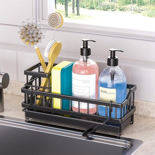 Sponge Holder for Kitchen Sink - Countertop Rustproof Stainless Steel, Kitchen Gadgets Accessories, Sink Caddy