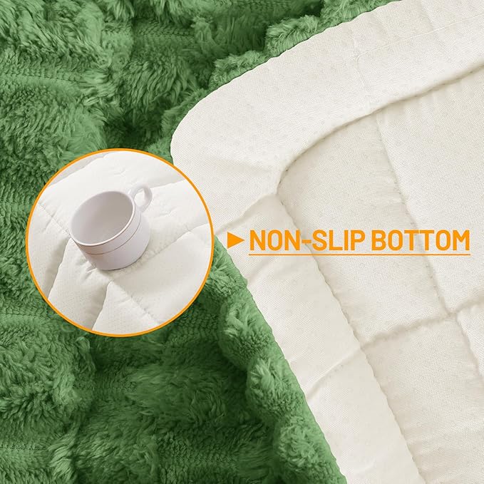 Smiry Couch Covers for Dogs Washable, Non Slip Fuzzy Pet Couch Covers for Sofa, Soft Thick Sofa Slipcovers Furniture Protector Pet Friendly (Olive Green, 27.6" x 47")