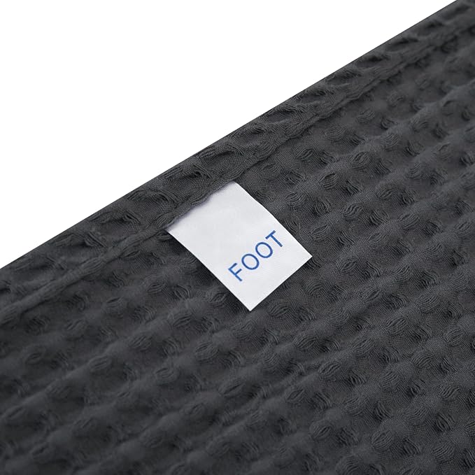 100% Egyptian Cotton Waffle Weave Blanket Twin Size for Bed, 320 GSM - Breathable and Soft for Spring Summer, Lightweight All Season Bed Blanket for Couch, Sofa (66x90 Inches, Dark Grey)