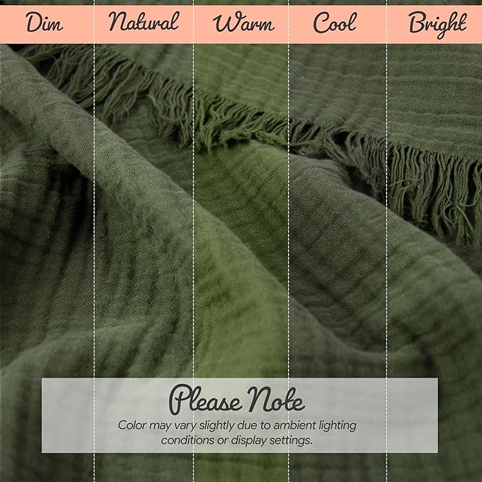 Extra Large Sofa Cover %100 Pure Cotton, Gauze Couch Covers for 4 Seater, Sectional Sofa, Oversize 4 Layered Muslin Natural Fabric, Cloud Like Washable Couch Cover (Green, 95x181" / 240x460 cm)
